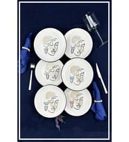 El Yapımı Seramik Pasta Tabağı 6'lı Set