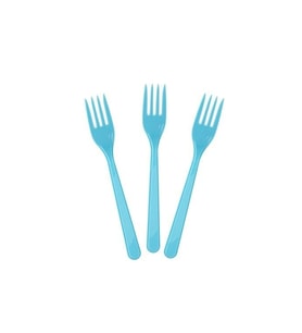 Plastik Çatal Açık Mavi 25 Li