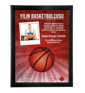 Kişiye Özel Yılın En İyi Basketbolcusu Sertifikası