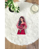 Pamuğum Atelier Buketli Kız Figürlü Tasarım Kartı 5 ml Kına Kutulu Kına Hediyelik (15-25-50-100-200 Adet)