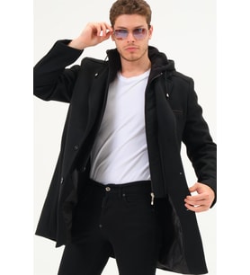 PLT8371 DEWBRRY ERKEK PALTO-KOYU SİYAH