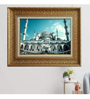 Gold Altın Kalın Çerçeveli Paspartulu Tablo vvb943