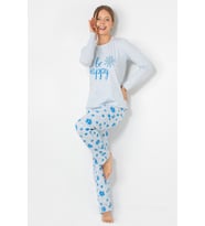 DoReMi Bayan Pijama Takımı (Mavi-Mavı)