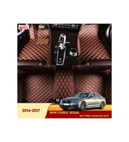 MİREN Bmw 5 Serisi 2014-2017 sedan (18cm) Uyumlu 5d Havuzlu Suni Deri OTO PASPAS (Kahverengi)