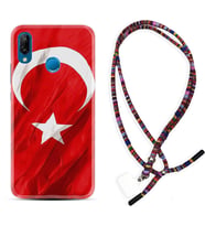 Huawei P20 Lite Mate 10 20 Lite Pro P40 Lite KılıfBoyun Asklı Rasta Silikon Şanlı Türk Bayrağı 4 1401
