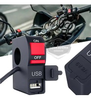 Motosiklet Atv Elektrikli Bisiklet 12V Açma Kapama Düğmesi Far Anahtarı USB Şarj 22 mm Gidon Montaj