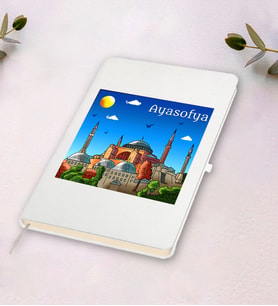 Ayasofya Tasarımlı Beyaz Defter