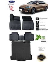 Ford Focus 5 2024 Araca Özel 3D Paspas Ve 3D Bagaj Havuzu