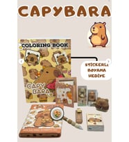CAPYBARA MEGA KIRTASİYE SETİ 9 PARÇA NOT DEFTERİ-GÜNLÜK