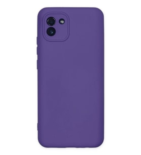 Newface Samsung Galaxy A03 Kılıf Nano içi Kadife Silikon - Mor