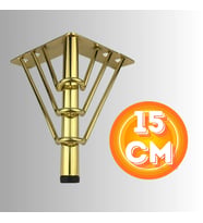 15 CM METAL 3 TELLİ KOLTUK AYAĞI MOBİLYA AYAĞI ÜNİTE AYAĞI KONSOL AYAĞI PUF BERJER AYAĞI (Gold)
