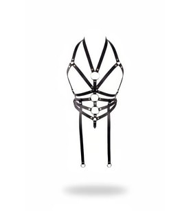 Mulvxbrf Brf02 Siyah Göğüs Harness Suni Deri Halka Detaylı - Brf23 (Mulvix)