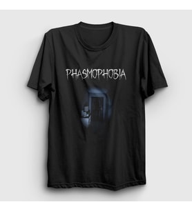 Presmono Unisex Siyah Ghost Oyun Phasmophobia T-Shirt 502748tt