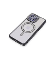 İphone 15 Kılıf Joke Simli Magneticsafe Kılıf Renk: Siyah - Lisinya