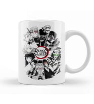Demon Slayer All Characters Black And White Kupa Bardak Porselen