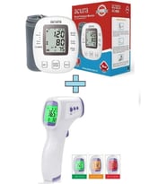 AC-9080 Koldan Ölçer Tam Otomatik Tansiyon Aleti + AC-9270 Dijital Temassız Ateş Ölçer Seti