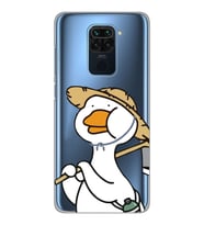 Xiaomi Redmi Note 9 Uyumlu Ördek Desenli Şeffaf Telefon Kılıfı