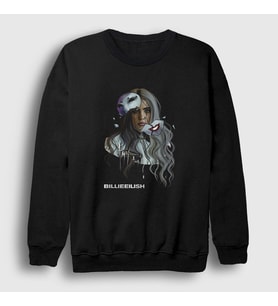 Presmono Unisex Siyah Awake Billie Eilish Sweatshirt 153640tt
