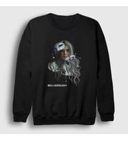 Presmono Unisex Siyah Awake Billie Eilish Sweatshirt 153640tt