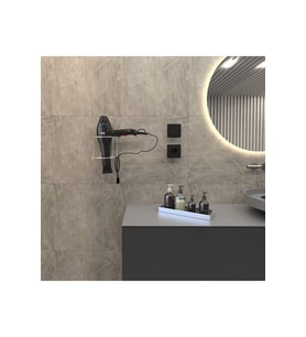 Decorev DC-4792 Dekoratik Krom Yapıştırmalı Fön Banyo Metal Fön Makinesi Askısı 