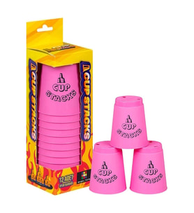 Orijinal Cup Stacks Bardak Oyunu - Speed Cup - Hızlı Bardaklar Oyunu - Hızlı Bardak Oyunu - Pembe