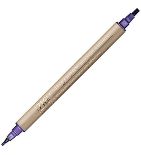 Zig Çift Uçlu Yaldızlı Kaligrafi Kalemi 2 mm + 3.5 mm 124 Metallic Violet 
