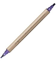Zig Çift Uçlu Yaldızlı Kaligrafi Kalemi 2 mm + 3.5 mm 124 Metallic Violet 