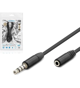 Lexroo HDX1012 3.5mm TRRS 4 Kutuplu AUX Uzatma Kablosu 1.2 Metre
