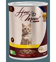 HOW MEOW 12 ADET PATE YETİŞKİN KEDİ YAŞ MAMASI TAVUKLU 400 GRAM