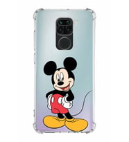 Xiaomi Redmi Note 9 Köşe Korumalı Antişok Kapak Mickey Mouse Tasarımlı Şeffaf  Kılıf
