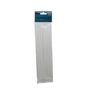 25PCS BEYAZ 3.6X250MM PLASTİK CIRT KELEPÇE (5343)