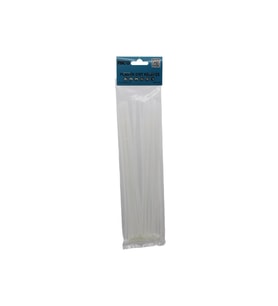 25PCS   BEYAZ   3.6X250MM  PLASTİK CIRT KELEPÇE (5343)
