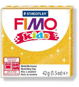 Staedtler Fimo Kids Yumuşak Polimer Kil 42 gr 112 Glitter (Simli) Gold 