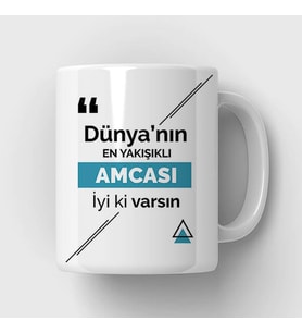 Kişiye Özel Mesajlı Amcaya Hediye Kupa Bardak