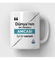 Kişiye Özel Mesajlı Amcaya Hediye Kupa Bardak