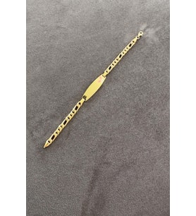 Zümrüt Sarraf 14 Ayar Altın Çiçek Desenli Çocuk Künye (Gold)