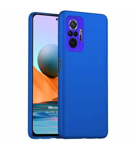 Microsonic Matte Silicone Xiaomi Redmi Note 10 Pro Max Kılıf Mavi