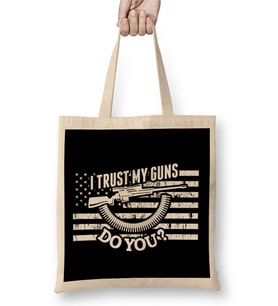 2nd Amendment I Trust My Guns Do You Gun Rights Bez Çanta Uzun Saplı