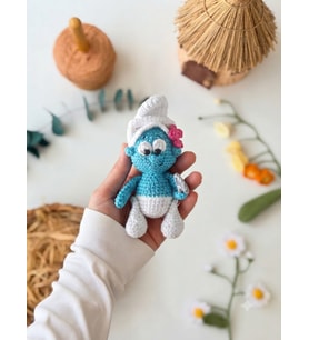 Süslü şirin El Örgüsü Organik Amigurumi oyuncak