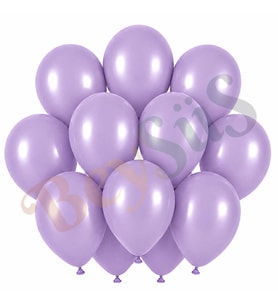 Lavanta Renk Lateks Retro Balon (30 cm) - 12 Adet