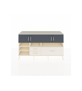 Kronos Konsol 8 Raflı 3 Çekmeceli 4 Kapaklı 176x59x99 Aytaşı-Antrasit/Aytaşı