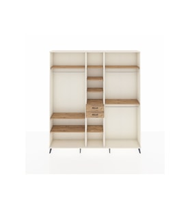 Arges Gardrop 10 Raflı 2 Çekmeceli 3 Askılı 220x30x243 Aytaşı-Çam