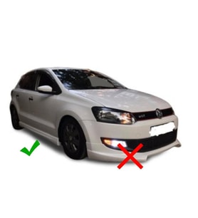 Volkswagen Polo Makyajsız 2010 - 2014 Ön Ek (Plastik) (Standart)