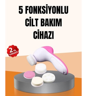 Derin Temizleme ve Masaj İçin 5 Başlıklı Yüz Cilt Bakım Aleti