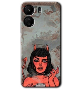 Xiaomi Redmi 13C Kılıf HD Desen Baskılı Kılıf - Devil Girl