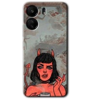Xiaomi Redmi 13C Kılıf HD Desen Baskılı Kılıf - Devil Girl