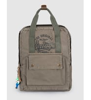 Vizon Vintage Baskılı Keten Unisex Sırt Çantası