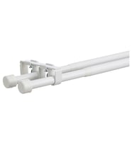Perde çubuğu seti, beyaz, 120-210 cm 19 mm, ikili