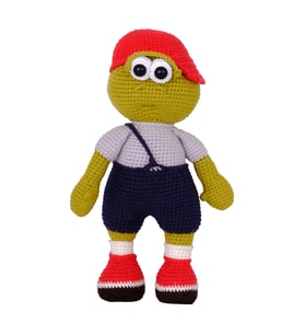 Amigurumi Kaplumbağa Tosbik - Kırmızı Şapkalı - Anatoya