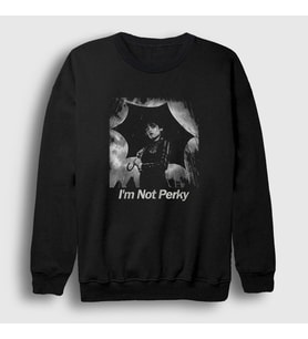 Presmono Unisex Siyah Perky Wednesday Addams Family Addams Ailesi Sweatshirt 365861tt